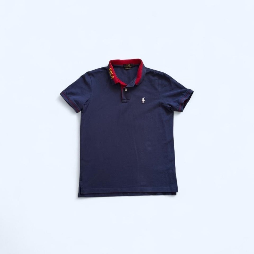 Navy polo red collar shirt size M by Polo Ralph Lauren